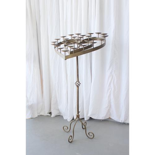 Bronze Heart Shaped Candelabra